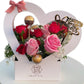 (F-060) Roses Heart Basket