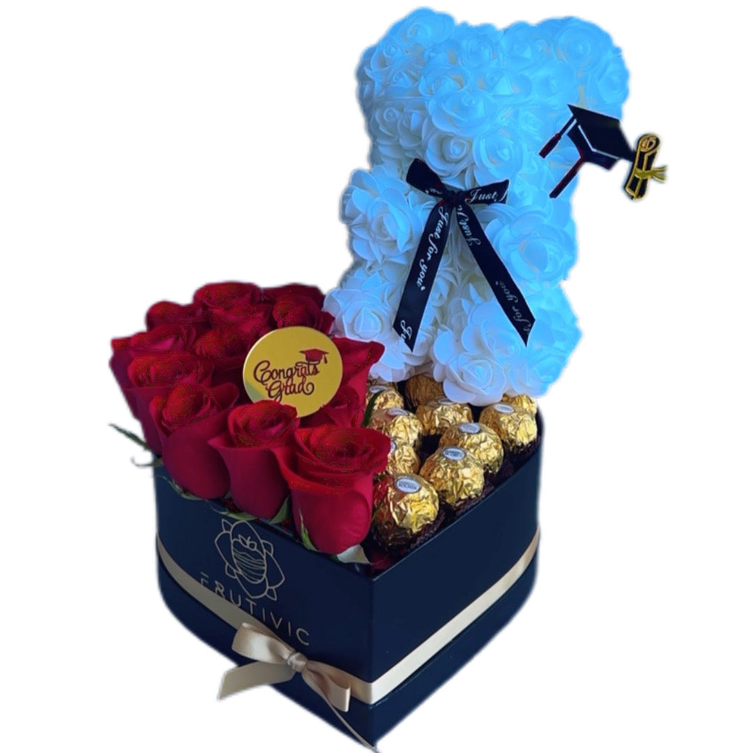 (F-022) Rose & Chocolate Celebration Box