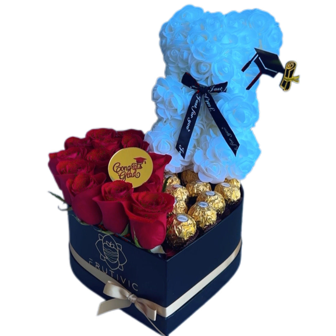 (F-022) Rose & Chocolate Celebration Box