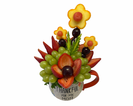 (F-063) “Spring Flowers” Fruit Bouquet